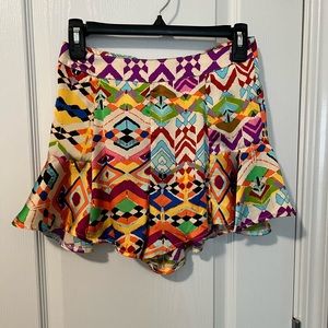 Multi colored ruffle shorts. Size small. Worn once.